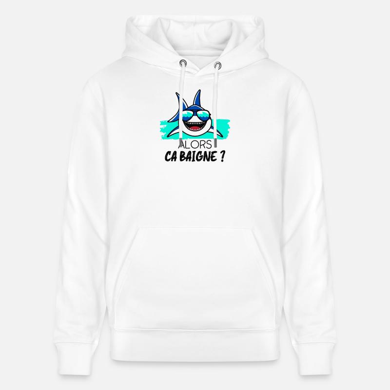 Alors ça Baigne ? - Sweat à capuche bio CRUISER Stanley/Stella Unisexe - blanc