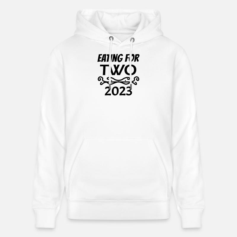Jumelles Grossesse Enceinte 2023 - Sweat à capuche bio CRUISER Stanley/Stella Unisexe - blanc