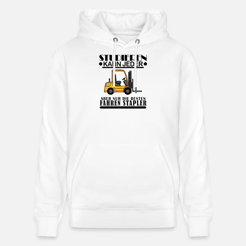 Staplerfahrer Gabelstapler Lager Logistik - Stanley/Stella Unisex Bio-Hoodie CRUISER  - Weiß