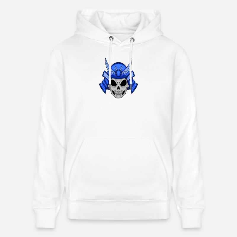 Crâne de samouraï - Sweat à capuche bio CRUISER Stanley/Stella Unisexe - blanc