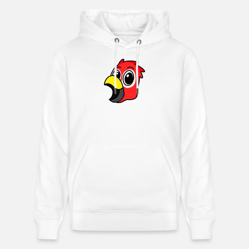 Oiseau à tête de perroquet - Sweat à capuche bio CRUISER Stanley/Stella Unisexe - blanc