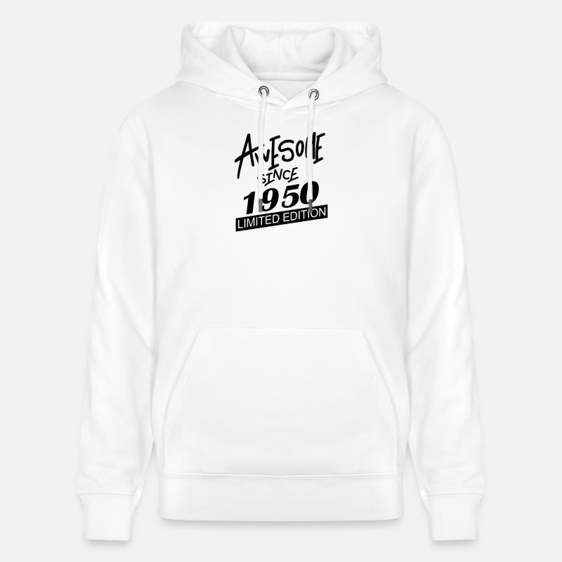 1950 - Né en 1950 - Sweat à capuche bio CRUISER Stanley/Stella Unisexe - blanc
