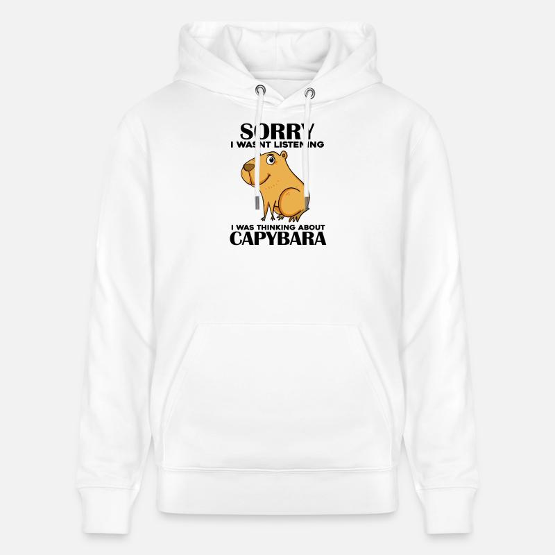 Capybara Wasserschwein - Sweat à capuche bio CRUISER Stanley/Stella Unisexe - blanc