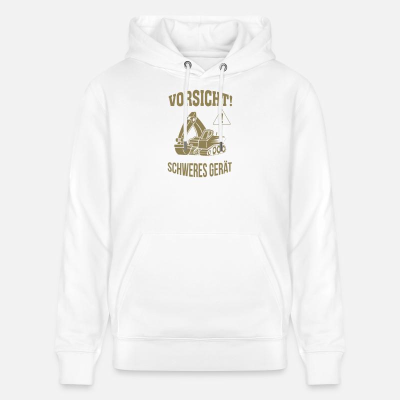 Bagger Baggerfahrer Baugeräteführer Schweres Gerät - Stanley/Stella Unisex Bio-Hoodie CRUISER  - Weiß