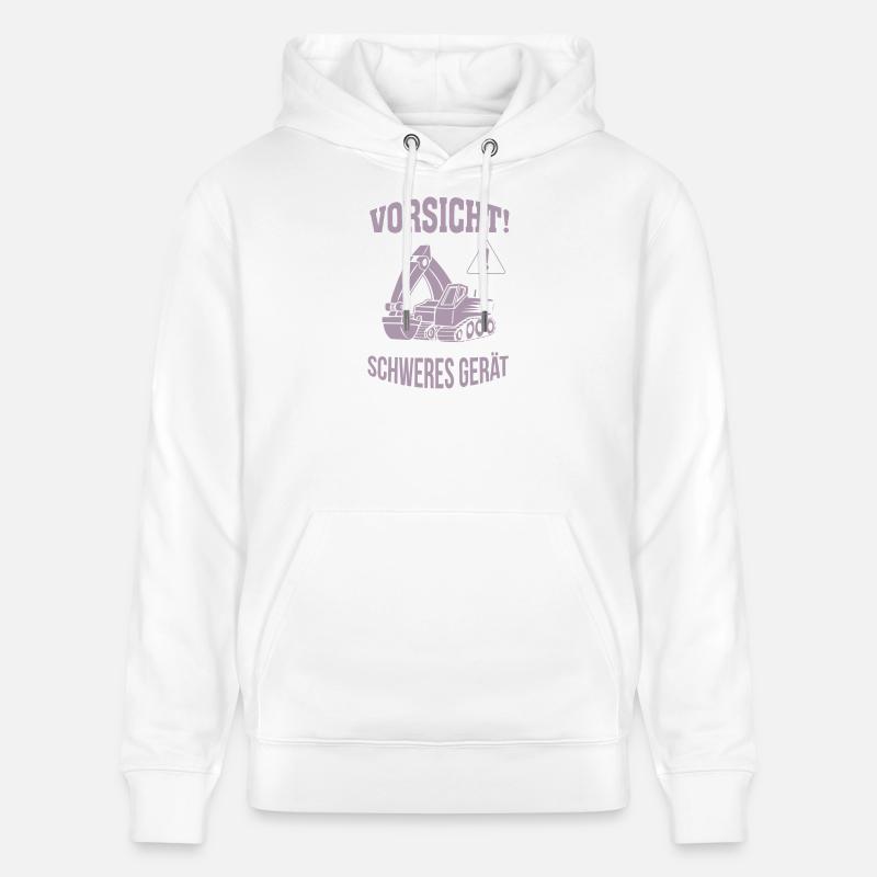 Bagger Baggerfahrer Baugeräteführer Schweres Gerät - Stanley/Stella Unisex Bio-Hoodie CRUISER  - Weiß