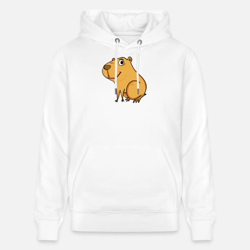Motif Capybara capybara - Sweat à capuche bio CRUISER Stanley/Stella Unisexe - blanc