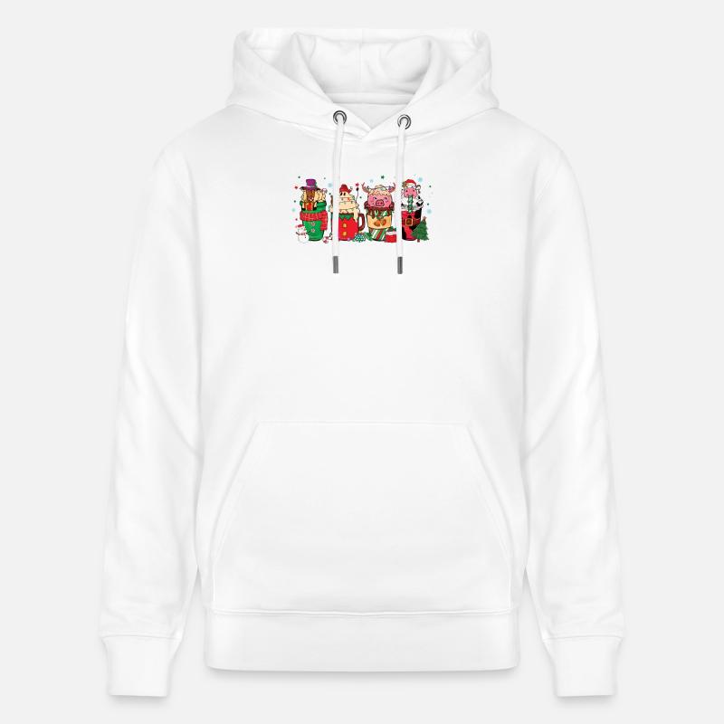 Tasse de café de Noël - Sweat à capuche bio CRUISER Stanley/Stella Unisexe - blanc