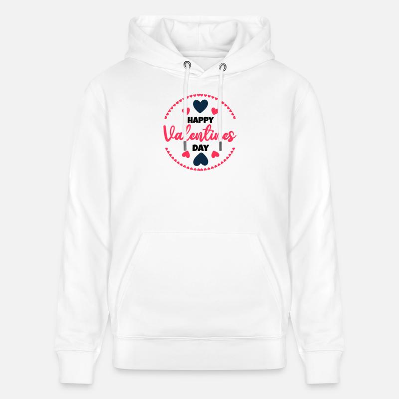 Saint-Valentin, Saint-Valentin, Saint-Valentin - Sweat à capuche bio CRUISER Stanley/Stella Unisexe - blanc