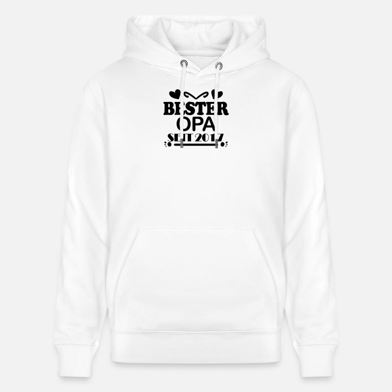 Bester Opa seit 2017 - Stanley/Stella Unisex Bio-Hoodie CRUISER  - Weiß