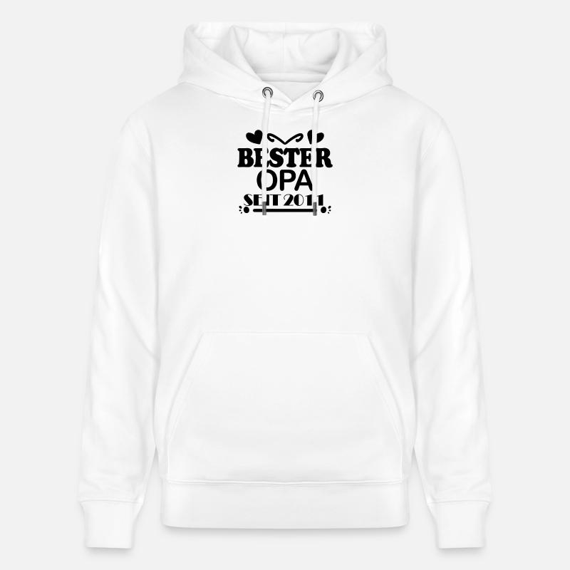 Bester Opa seit 2011 - Stanley/Stella Unisex Bio-Hoodie CRUISER  - Weiß