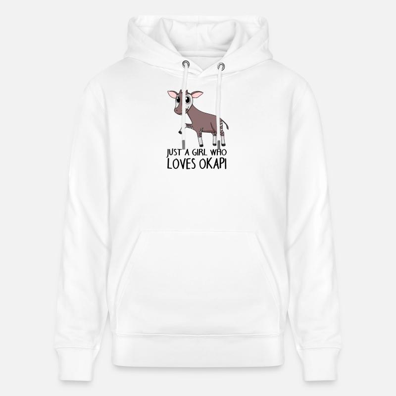 Okapi Mädchen Spruch - Stanley/Stella Unisex Bio-Hoodie CRUISER  - Weiß