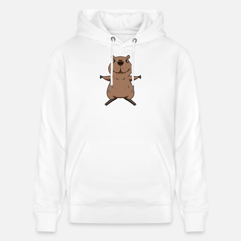 Motif Capybara capybara - Sweat à capuche bio CRUISER Stanley/Stella Unisexe - blanc