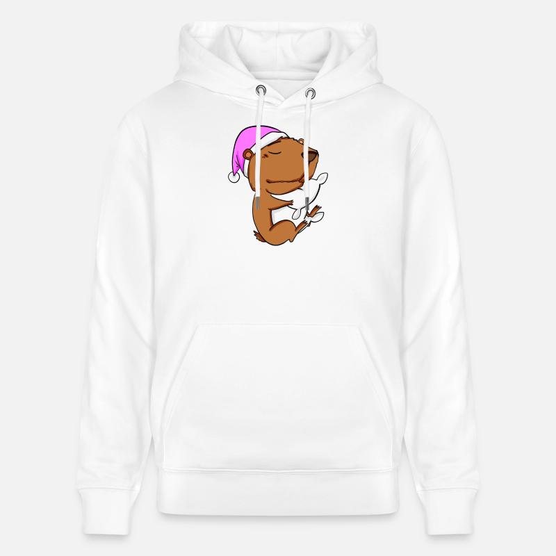 Capybara Wasserschwein - Sweat à capuche bio CRUISER Stanley/Stella Unisexe - blanc