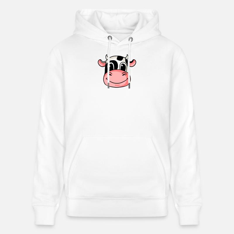 Kuh Kopf - Stanley/Stella Unisex Bio-Hoodie CRUISER - Weiß
