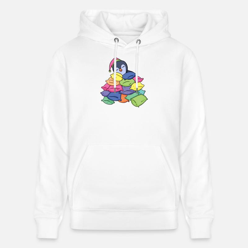 Pingouin endormi - Sweat à capuche bio CRUISER Stanley/Stella Unisexe - blanc