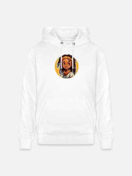 Lässiger Dreadlocks-Stil mit bunter Kopfbedeckung - Stanley/Stella Unisex Bio-Hoodie CRUISER - Weiß