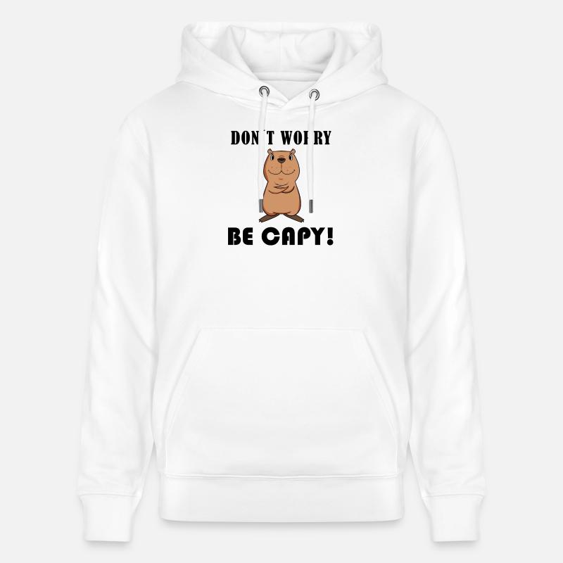 Capybara Animal Mignon - Sweat à capuche bio CRUISER Stanley/Stella Unisexe - blanc