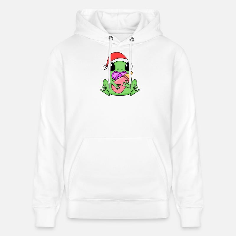 Grenouille bébé Noël - Sweat à capuche bio CRUISER Stanley/Stella Unisexe - blanc