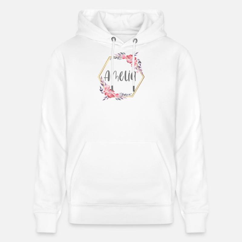 Amelia fille nom cadeau de bébé - Sweat à capuche bio CRUISER Stanley/Stella Unisexe - blanc