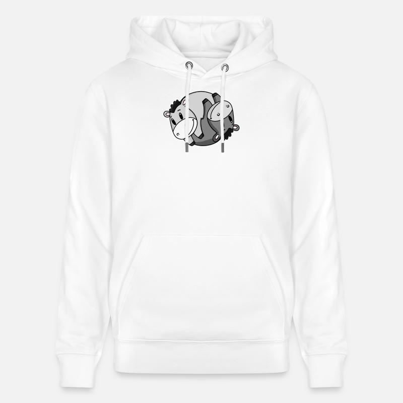 Âne Yin Yang - Sweat à capuche bio CRUISER Stanley/Stella Unisexe - blanc