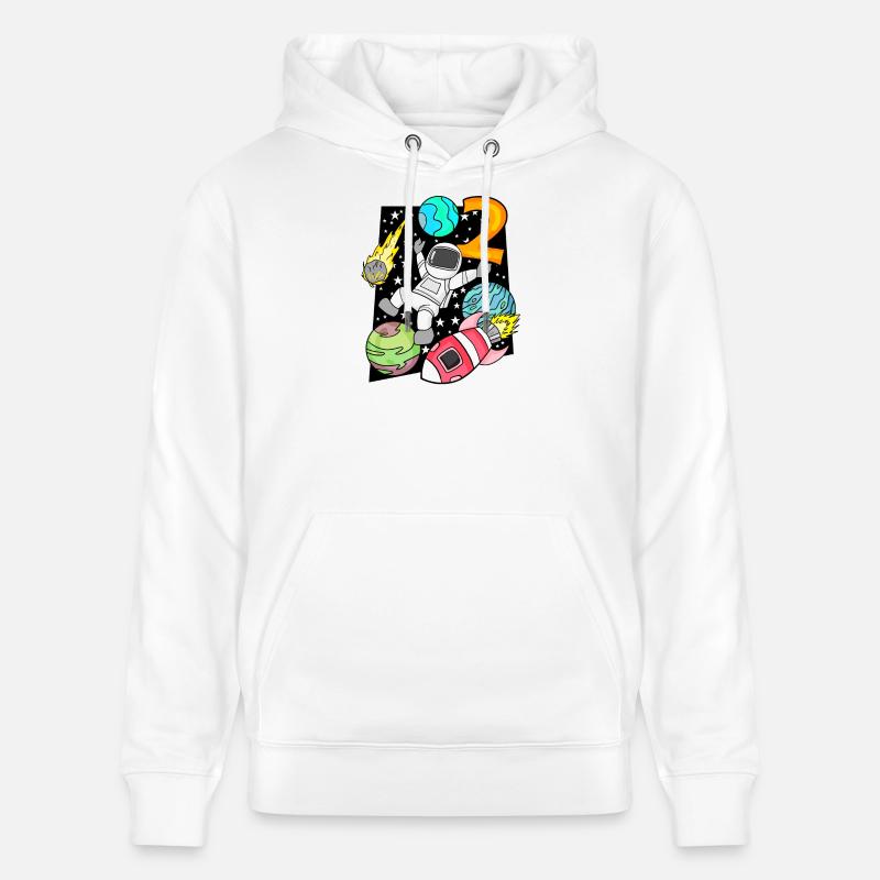 2 Anniversaire Garçon Astronaute - Sweat à capuche bio CRUISER Stanley/Stella Unisexe - blanc