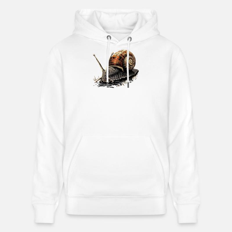 Escargots Vineyard Escargots coquille d’escargot - Sweat à capuche bio CRUISER Stanley/Stella Unisexe - blanc