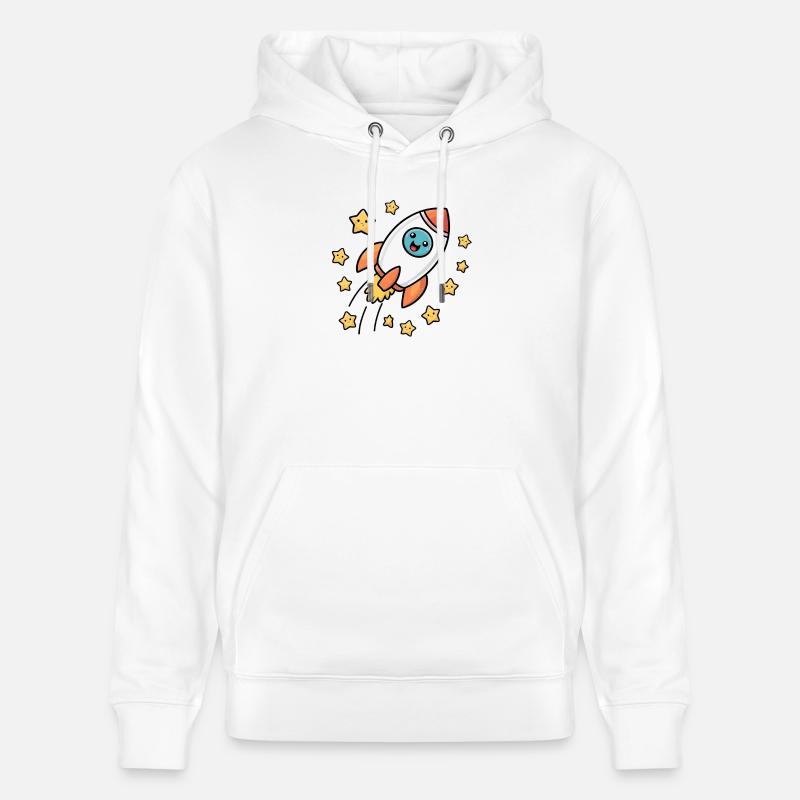 Fusée drôle pour enfants - Sweat à capuche bio CRUISER Stanley/Stella Unisexe - blanc