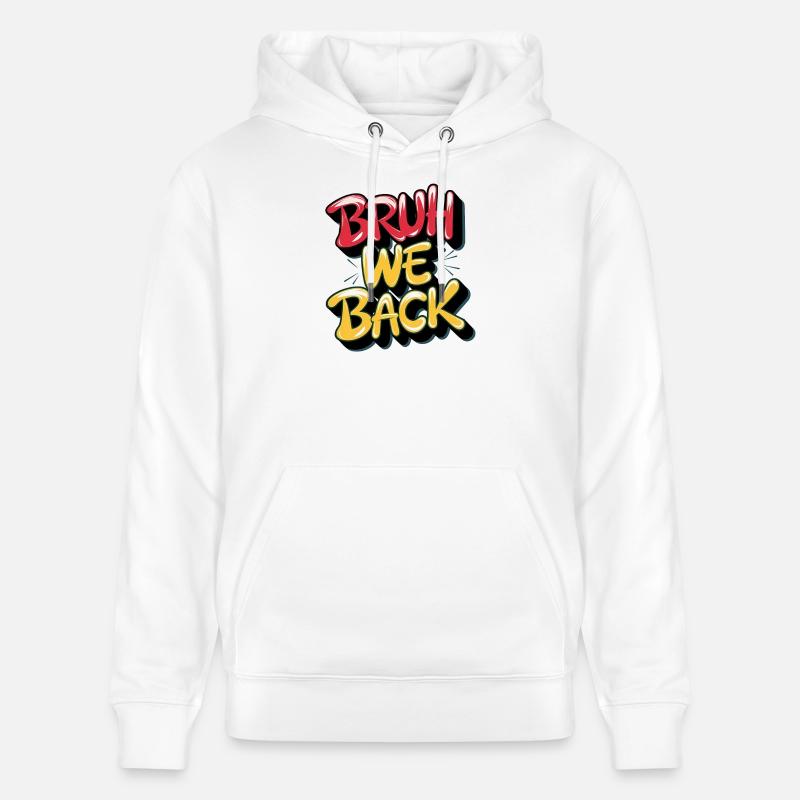 Aussprache und Textdesign im Retro-Stil - Stanley/Stella Unisex Bio-Hoodie CRUISER - Weiß