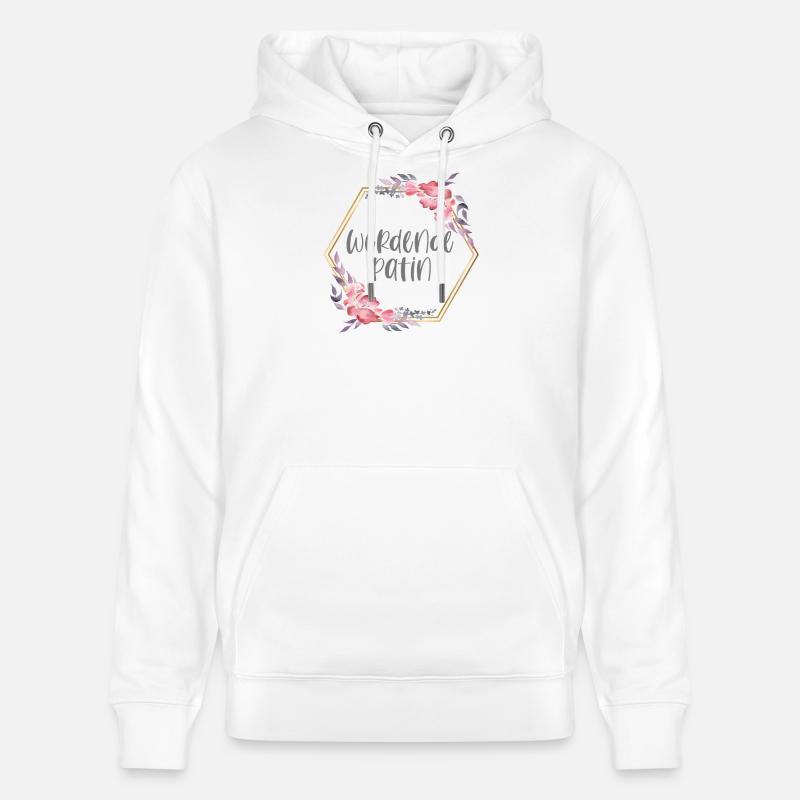 Boho werdende Patin Geschenk - Stanley/Stella Unisex Bio-Hoodie CRUISER - Weiß