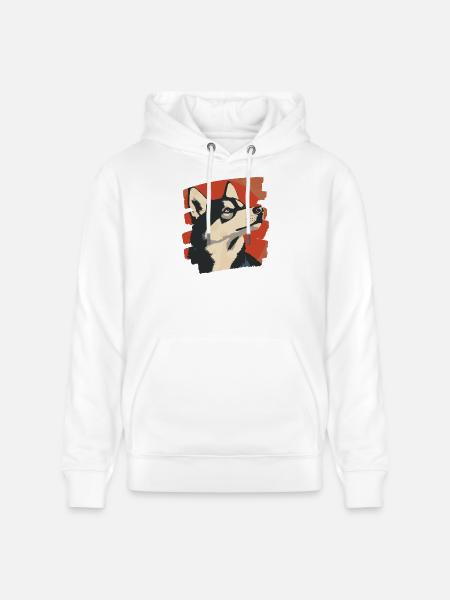 Rauque - Sweat à capuche bio CRUISER Stanley/Stella Unisexe - blanc