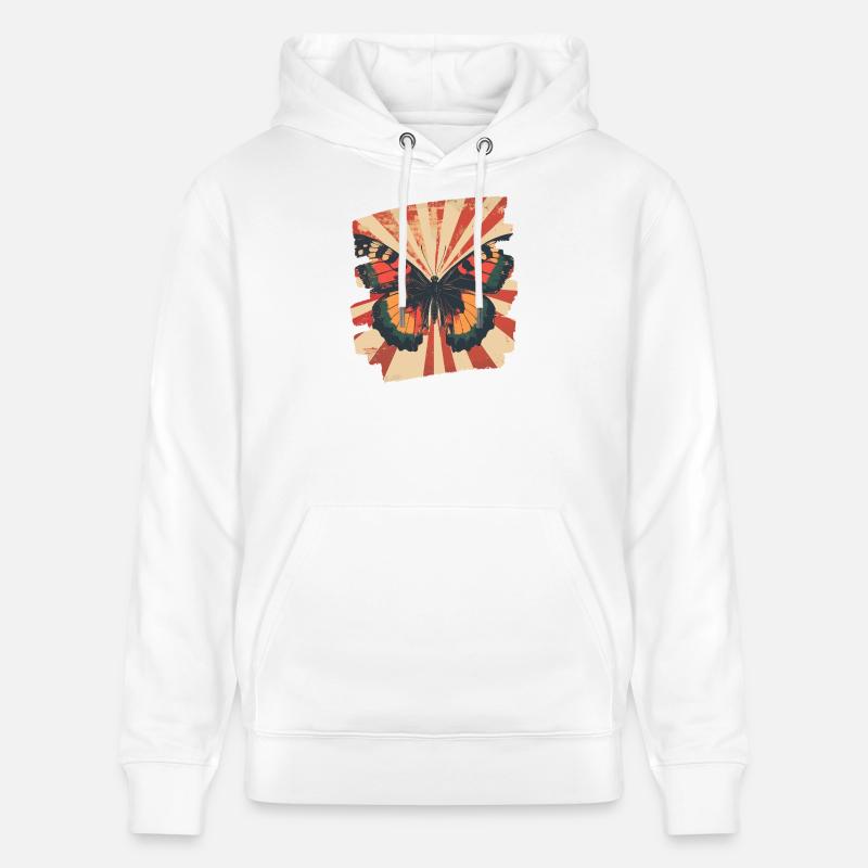 Papillon - Sweat à capuche bio CRUISER Stanley/Stella Unisexe - blanc
