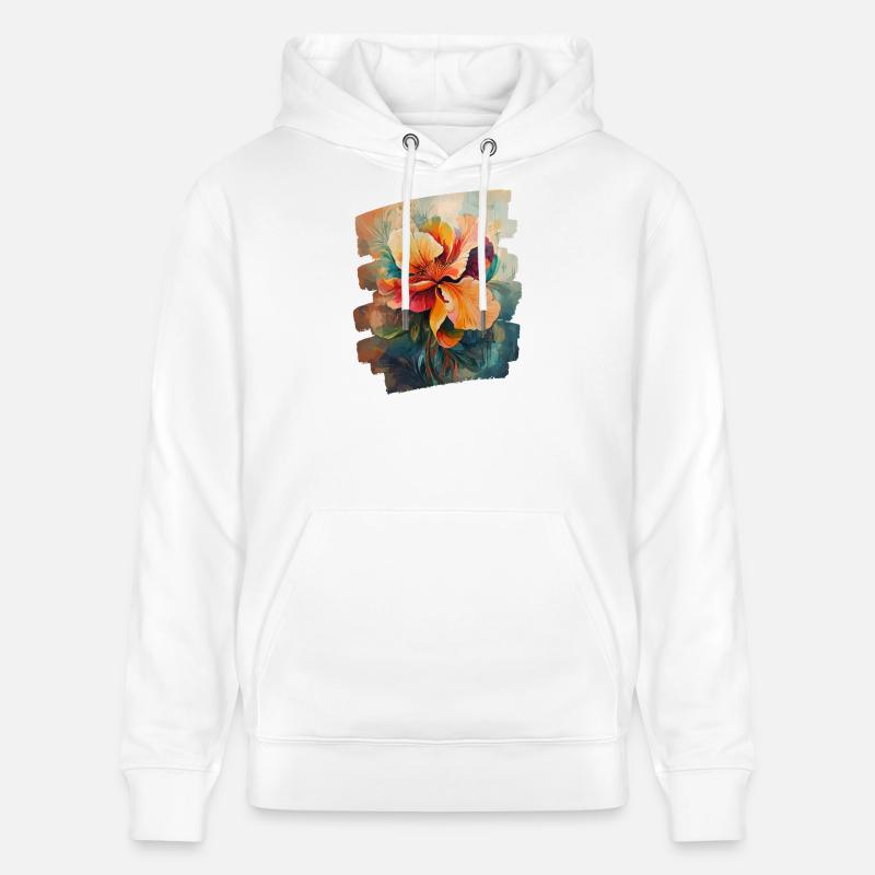 Printemps Printemps Début Fleur Fleurs - Sweat à capuche bio CRUISER Stanley/Stella Unisexe - blanc