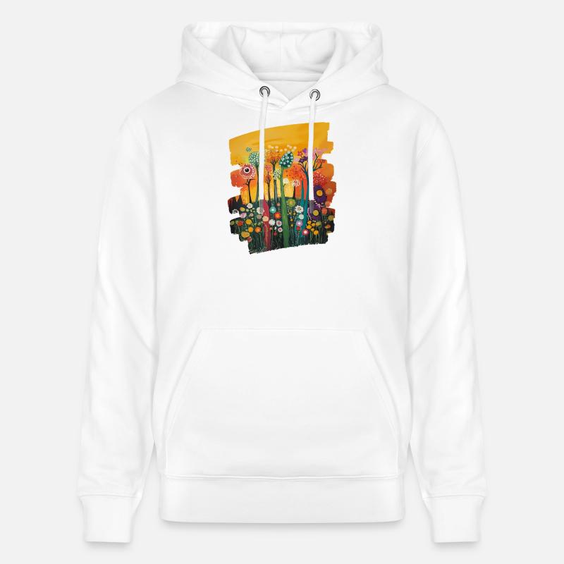 Printemps Printemps Début Fleur Fleurs - Sweat à capuche bio CRUISER Stanley/Stella Unisexe - blanc