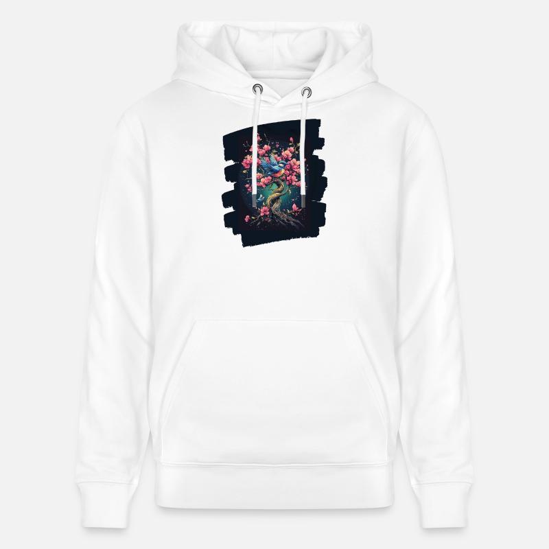Printemps Printemps Début Fleur Fleurs - Sweat à capuche bio CRUISER Stanley/Stella Unisexe - blanc