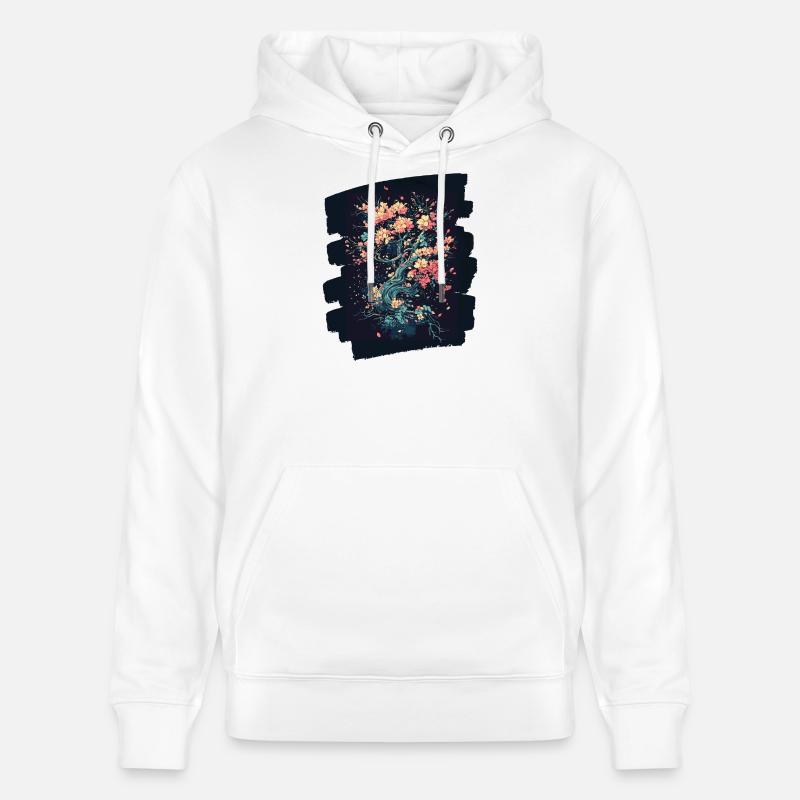 Printemps Printemps Début Fleur Fleurs - Sweat à capuche bio CRUISER Stanley/Stella Unisexe - blanc