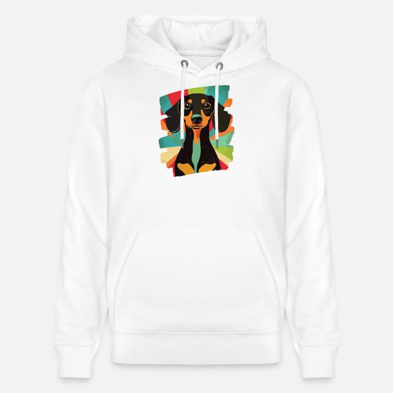 Teckel Dackel - Sweat à capuche bio CRUISER Stanley/Stella Unisexe - blanc