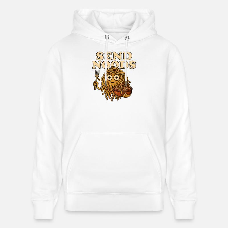 Monstre de nouilles avec un message - Sweat à capuche bio CRUISER Stanley/Stella Unisexe - blanc