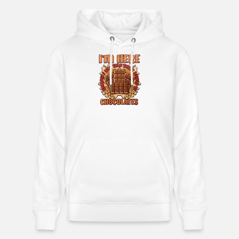 Sweet Chocolate Joke Dire Design - Sweat à capuche bio CRUISER Stanley/Stella Unisexe - blanc