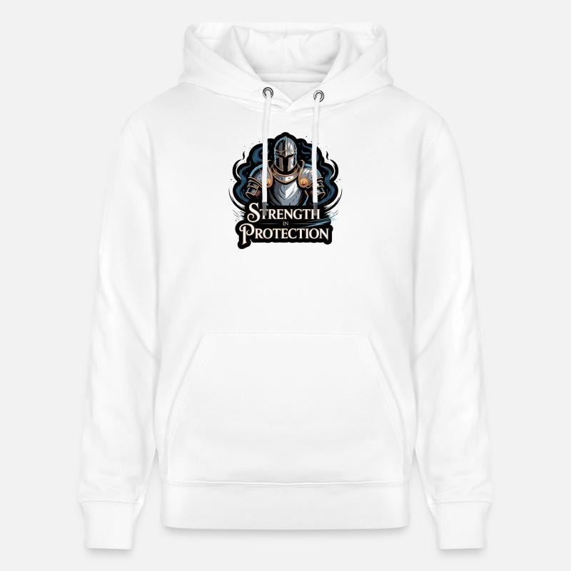 Conception du t-shirt Knight Shield Strength - Sweat à capuche bio CRUISER Stanley/Stella Unisexe - blanc