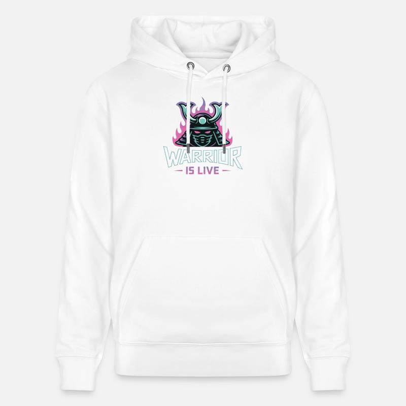 Conception intrépide du guerrier viking - Sweat à capuche bio CRUISER Stanley/Stella Unisexe - blanc