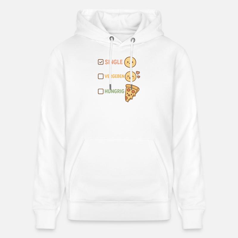 Statut relationnel & mèmes pizza - Sweat à capuche bio CRUISER Stanley/Stella Unisexe - blanc