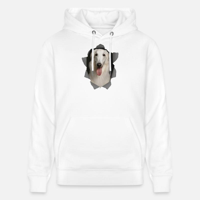 Barzoï - Sweat à capuche bio CRUISER Stanley/Stella Unisexe - blanc