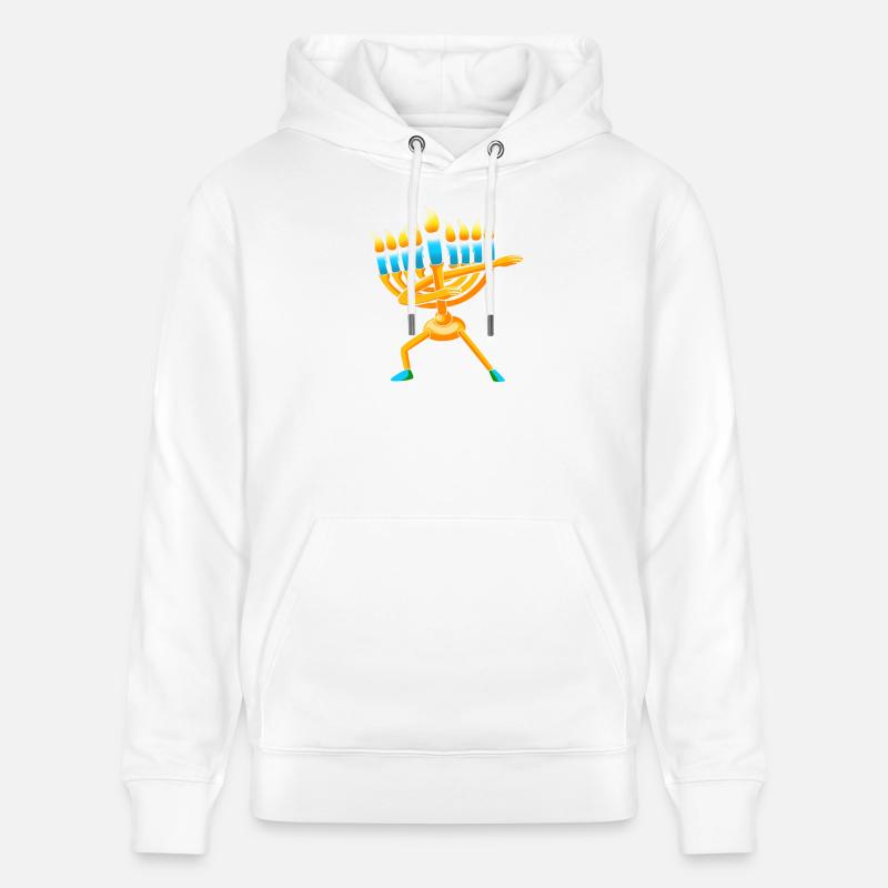 Hanoukka Hanoukka Hanoucca - Sweat à capuche bio CRUISER Stanley/Stella Unisexe - blanc