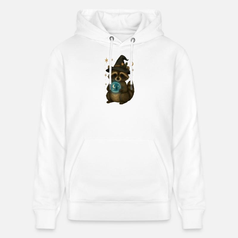 Raton laveur de Noël mystique - Sweat à capuche bio CRUISER Stanley/Stella Unisexe - blanc