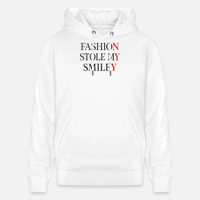 La mode a volé mon smiley - Sweat à capuche bio CRUISER Stanley/Stella Unisexe - blanc