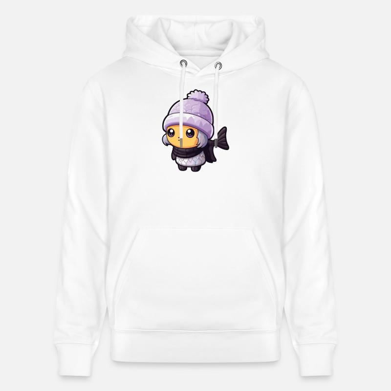 Poisson Hiver Animal Anime - Sweat à capuche bio CRUISER Stanley/Stella Unisexe - blanc
