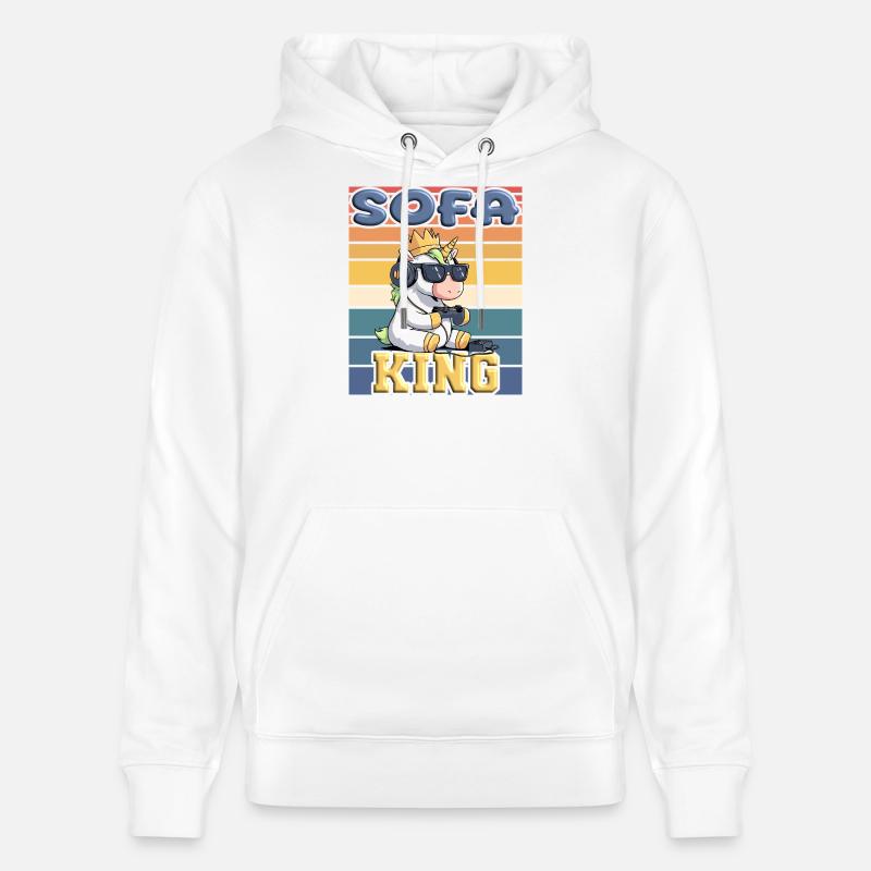 Canapé King Licorne - Sweat à capuche bio CRUISER Stanley/Stella Unisexe - blanc