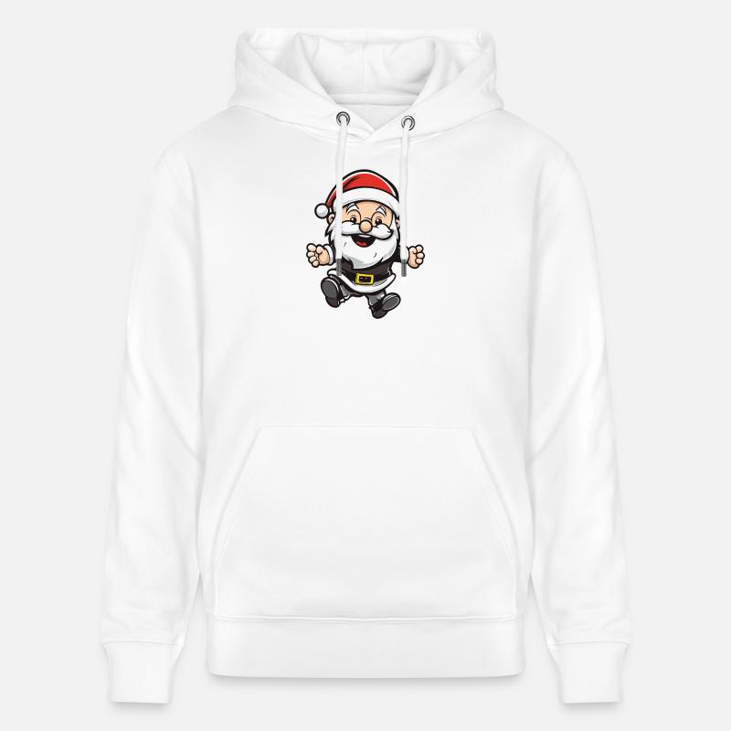 Père Noël Illustration Noël - Sweat à capuche bio CRUISER Stanley/Stella Unisexe - blanc