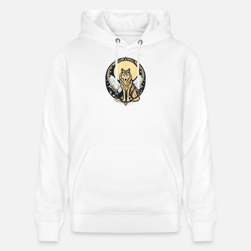 Boho Wolf - Stanley/Stella Unisex Bio-Hoodie CRUISER  - Weiß