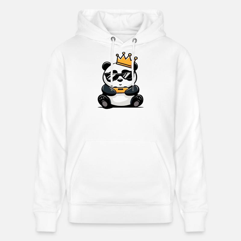 Panda Controller et Couronne - Sweat à capuche bio CRUISER Stanley/Stella Unisexe - blanc